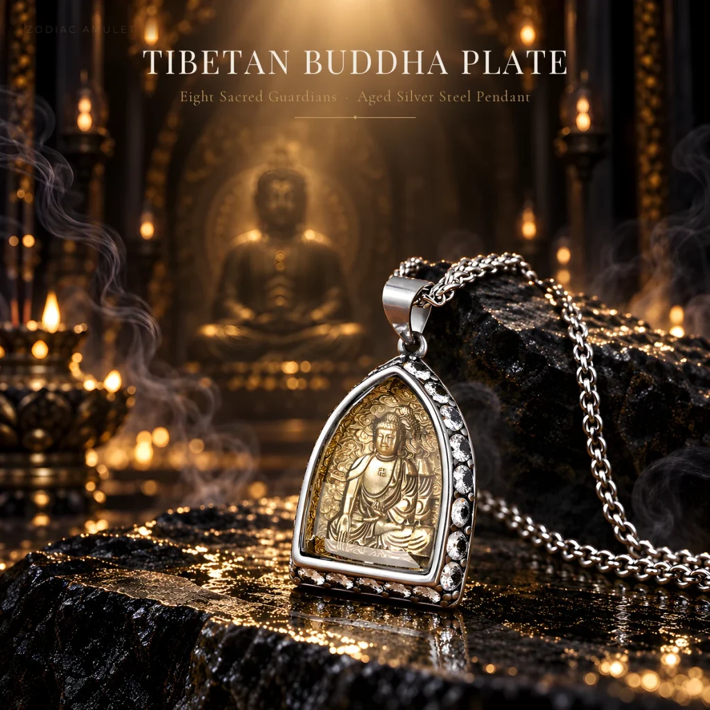 Eight Guardian Deities Titanium Steel Pendant Necklace