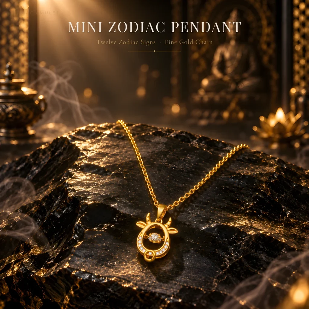Steel Zodiac Pendant Necklace — 12 Animals, Gold and Silver