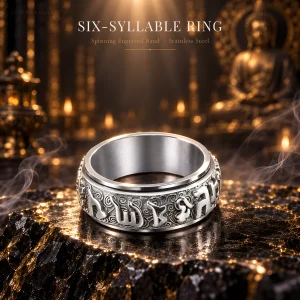 Six Syllable Mantra Spinning Ring — main product photo
