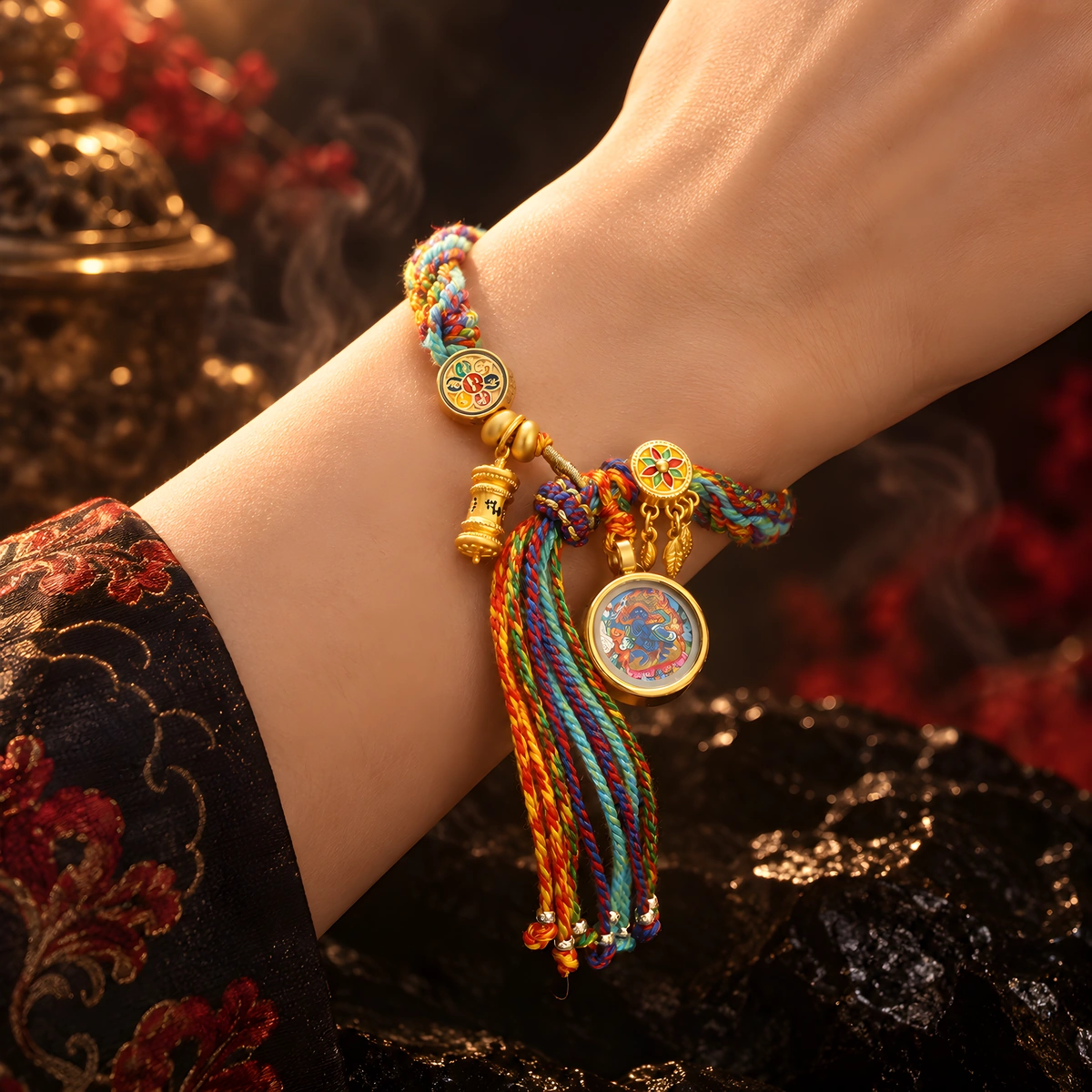 Eight Guardian Deities Thangka Bracelet — product photo 2