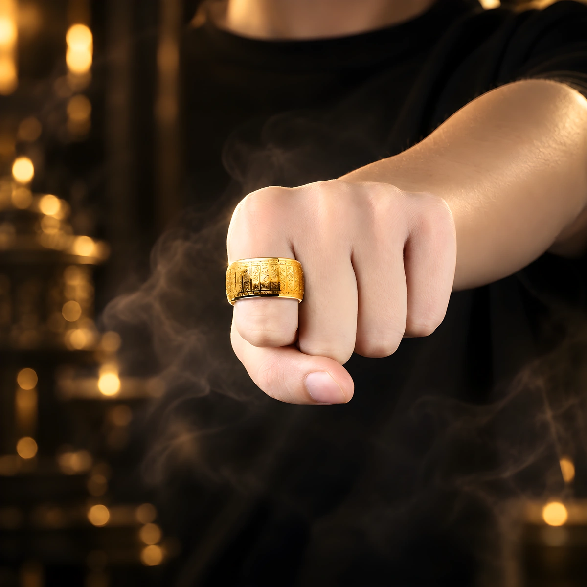 Meander Wide Band Ring — product photo 2