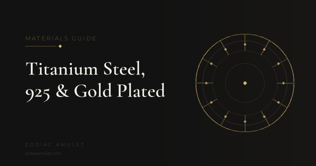 ZODIAC AMULET materials guide cover: a gold twelve-sector zodiac wheel on a charcoal field